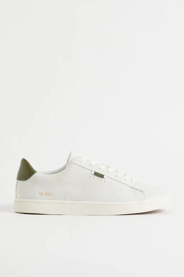 ⁦Faux Leather Sneakers⁩ - الصورة ⁦2⁩